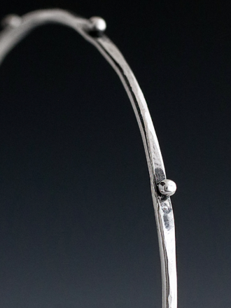 Silver Dot Bangle Bracelet