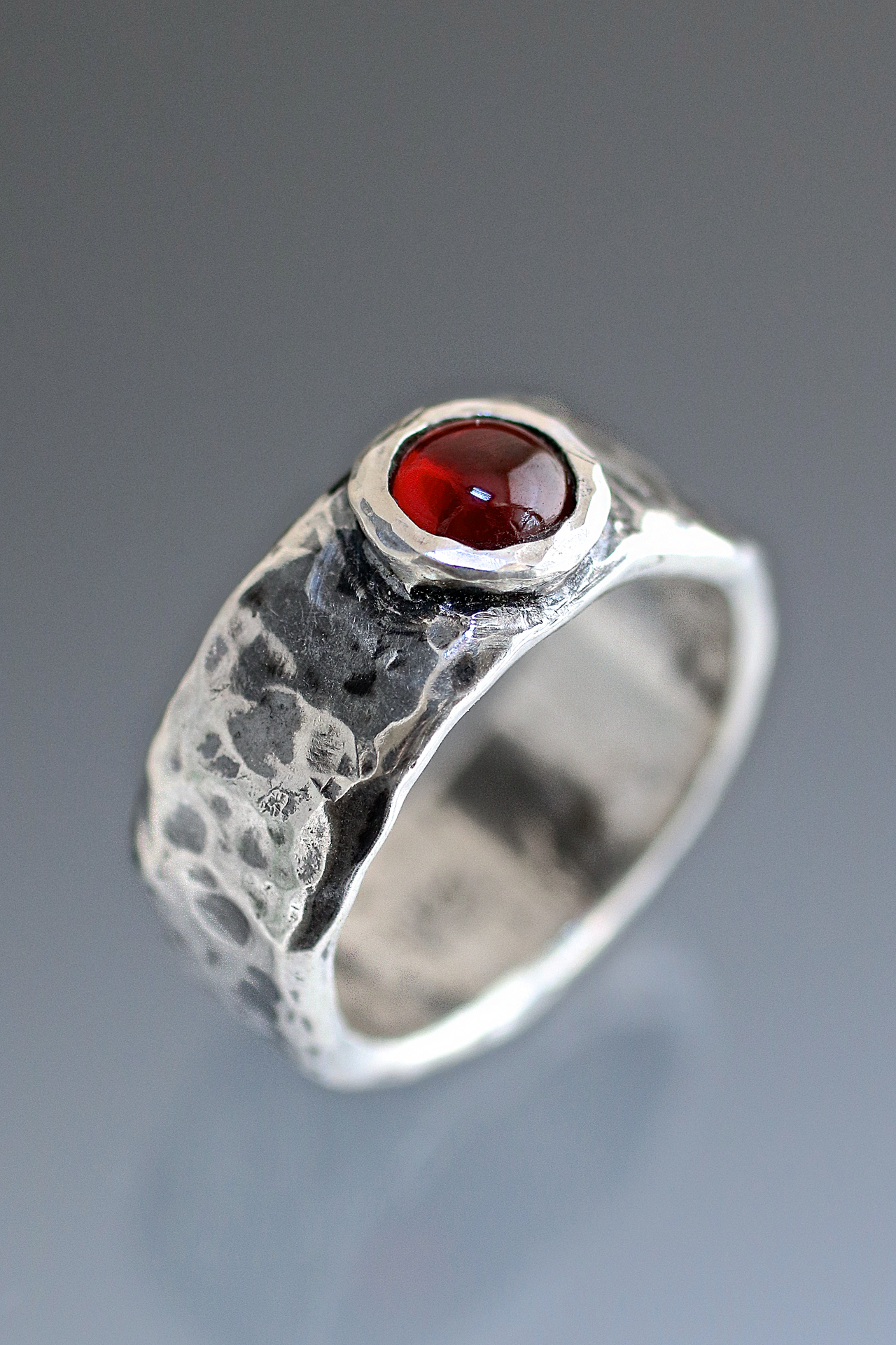 Men's Ring 925 Sterling Silver Turkish Handmade Jewelry Garnet Stone All  Size | eBay