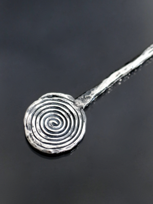 Silver Spiral Hair Stick