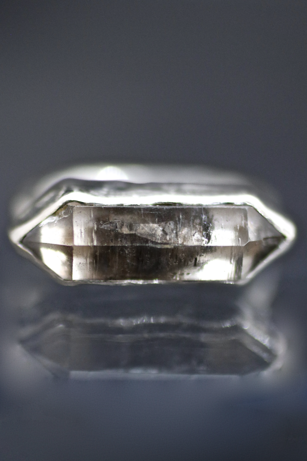 Dark Crystal Silver Ring