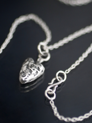 Ancient Hearts Silver Necklace