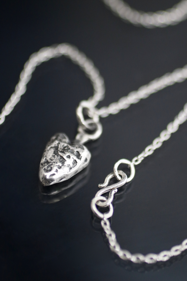 Ancient Hearts Silver Necklace