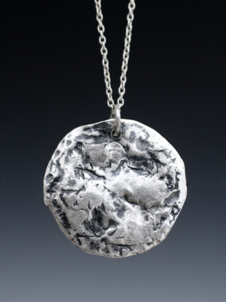 Large Ancient Silver Coin Necklace