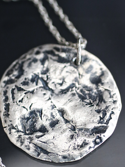 Large Ancient Silver Coin Necklace