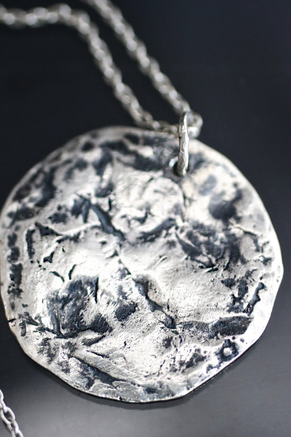 Large Ancient Silver Coin Necklace