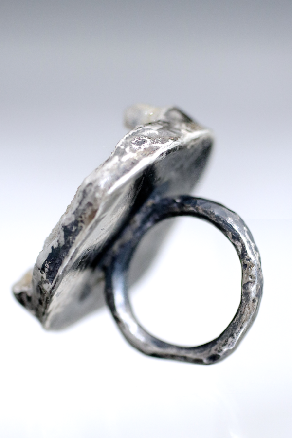 Silver Moonscape Ring