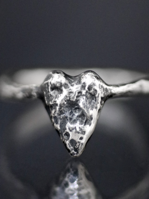 Silver Ancient Hearts Ring