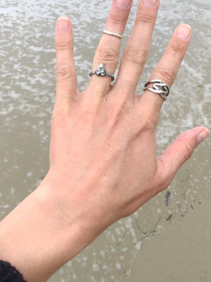 Silver Ancient Hearts Ring