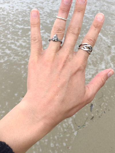 Silver Ancient Hearts Ring