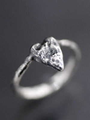 Silver Ancient Hearts Ring