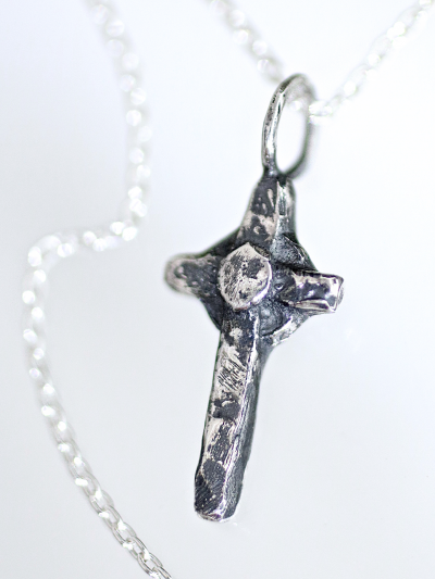 Silver King Arthur Cross Necklace