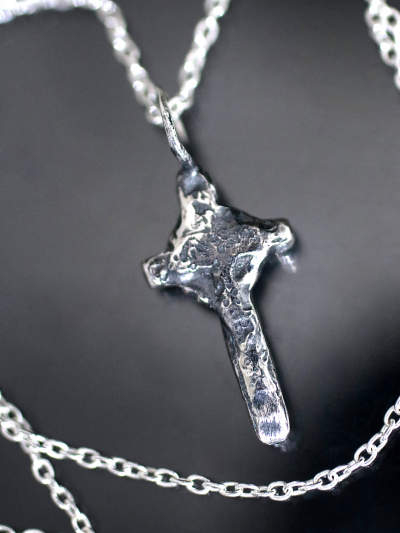 Silver King Arthur Cross Necklace