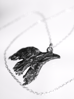 Silver Raven Necklace