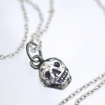 Silver Colonial Skull Necklace