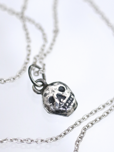 Silver Colonial Skull Necklace