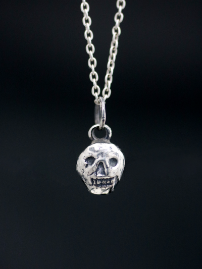 Silver Colonial Skull Necklace