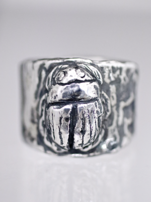 Silver Scarab Ring