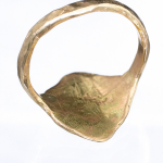 Gold Stamped Diamond Viking Ring