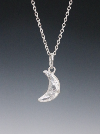 Silver Little Crescent Moon Necklace