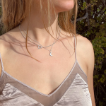 Silver Little Crescent Moon Necklace