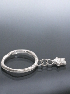 Silver Star Charm Ring