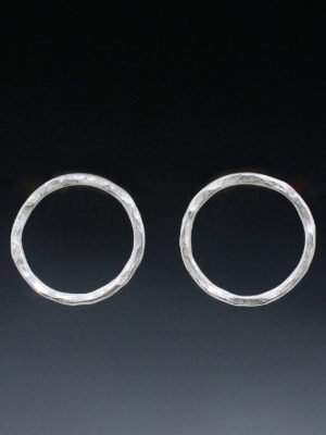 Silver Eclipse Stud Earrings