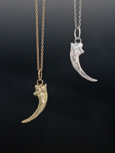 Silver Owl Claw Necklace