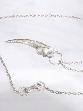 Silver Owl Claw Necklace