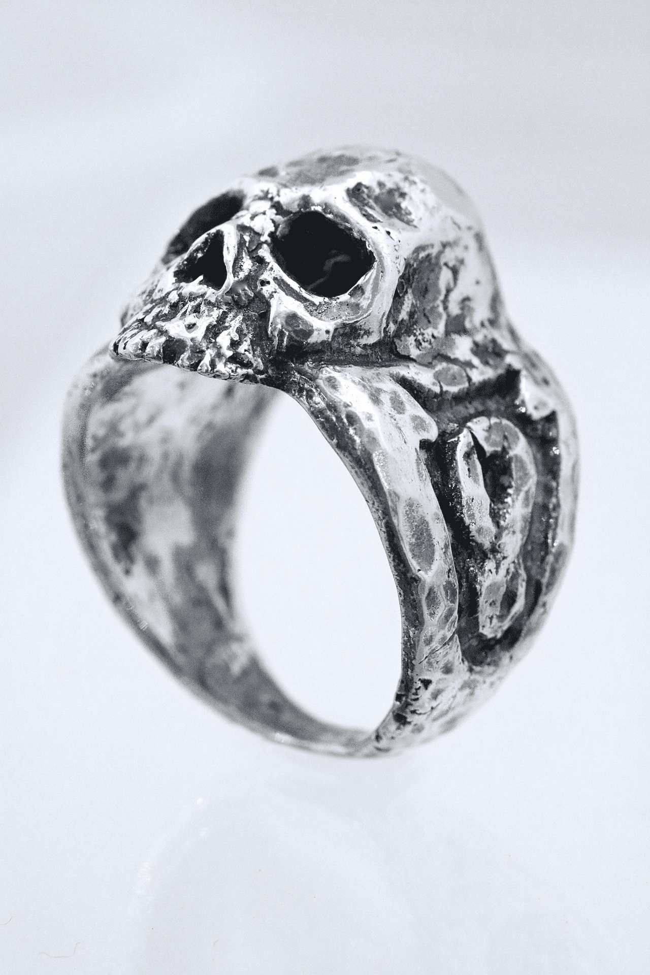 Mens Silver Skull Ring | David Jonns