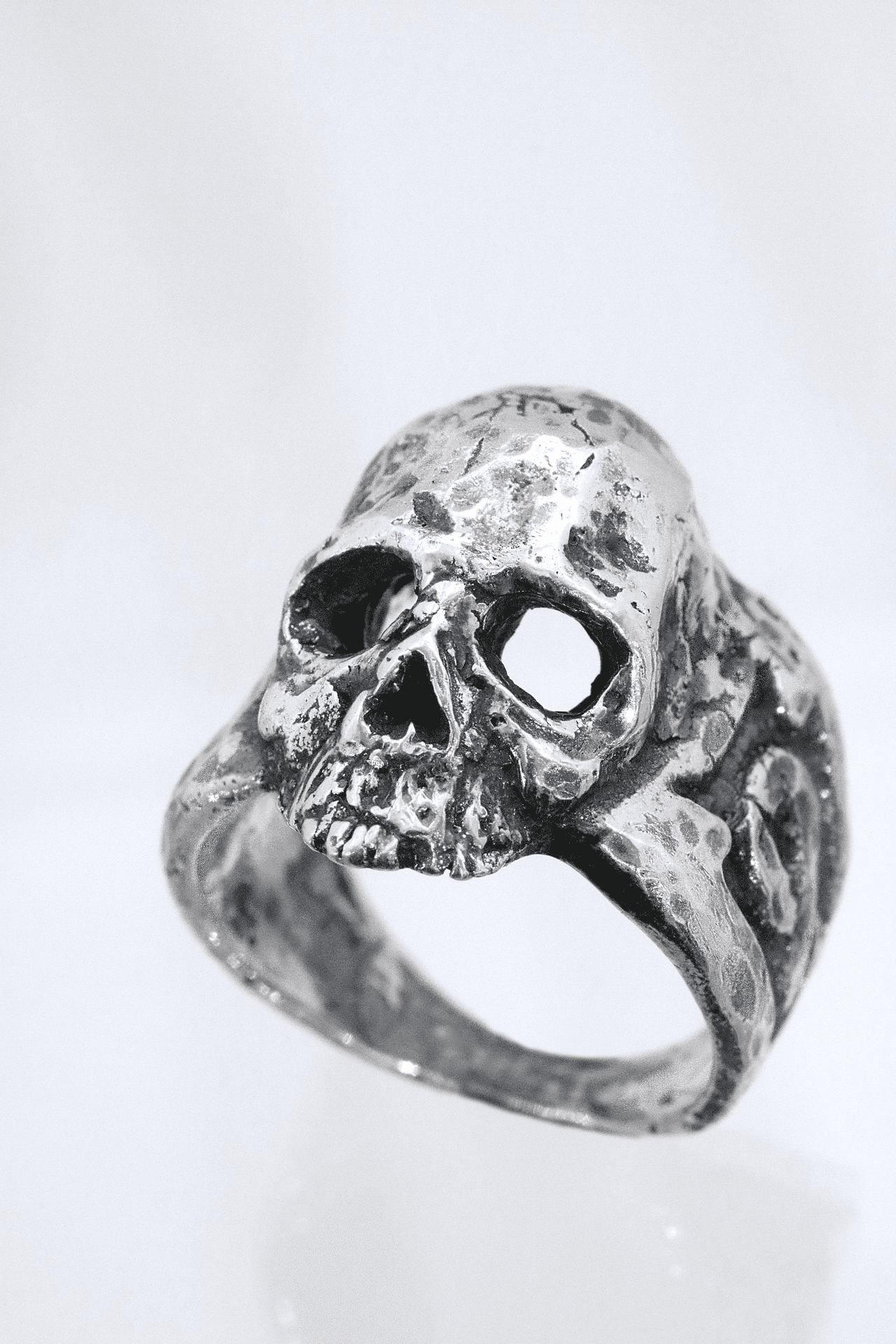 Sterling Silver Chunky Skull Ring