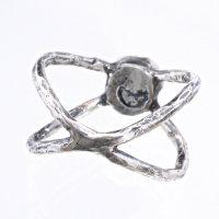 Rutilated Quartz Silver Hex Ring
