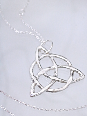 Trinity Knot Silver Necklace