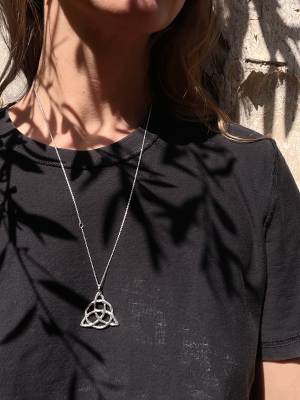 Trinity Knot Silver Necklace