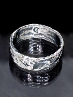 Heavy Ancient Silver Band Ring