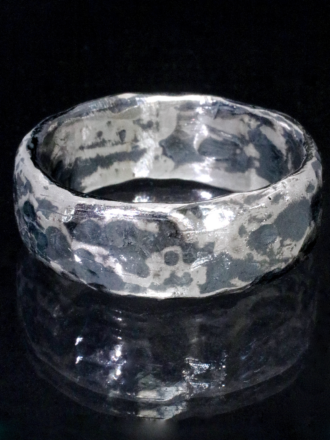 Heavy Ancient Silver Band Ring