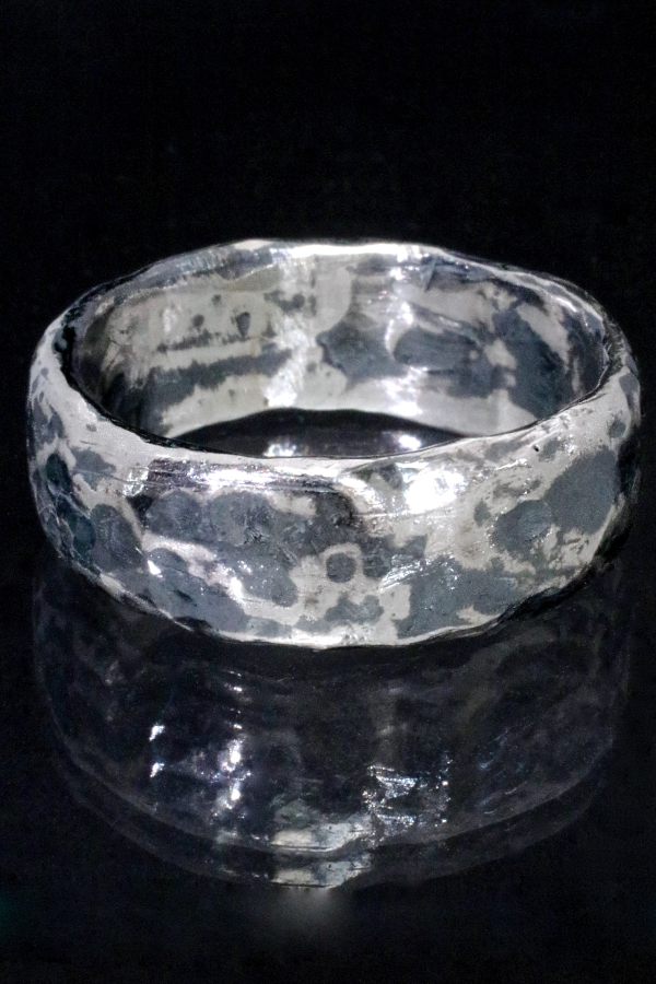 Heavy Ancient Silver Band Ring