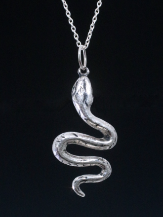 Ancient Silver Snake Necklace