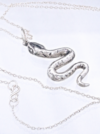 Ancient Silver Snake Necklace