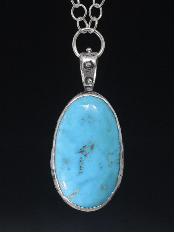 Turquoise Blue Nile Silver Necklace