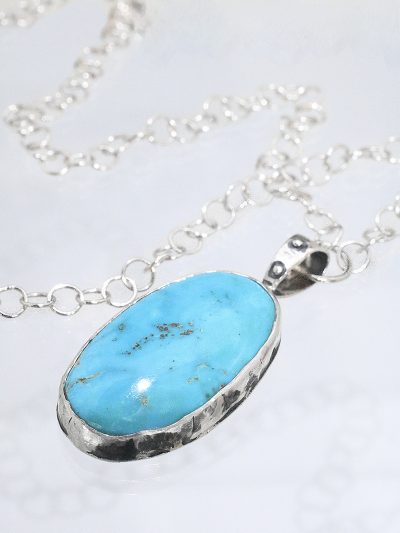 Turquoise Blue Nile Silver Necklace