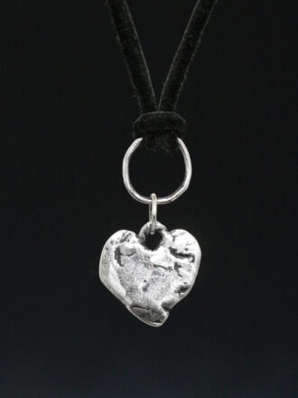 Rock and Roll Silver Heart Necklace