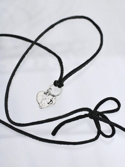 Rock and Roll Silver Heart Necklace