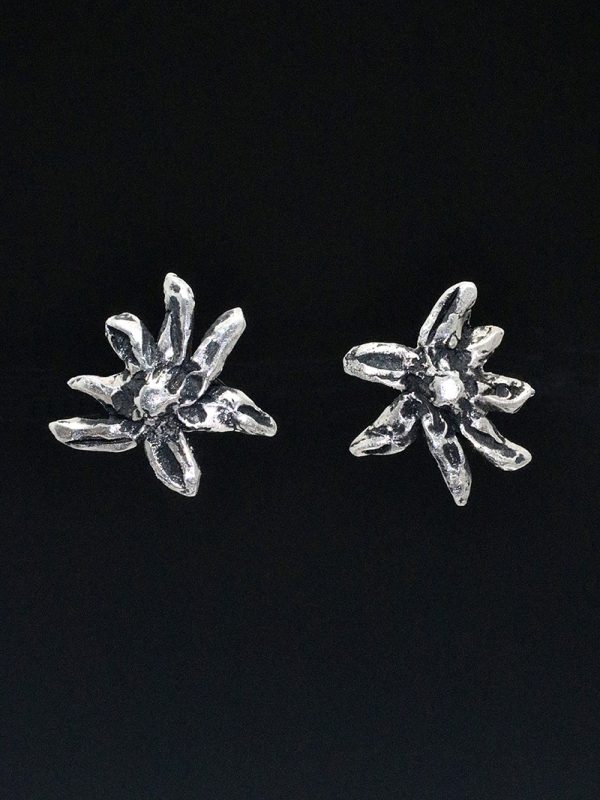 Wildflower Silver Stud Earrings