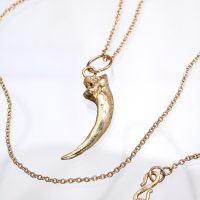 Gold Owl Claw Necklace
