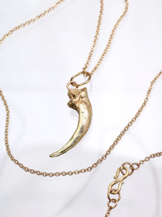 Gold Owl Claw Necklace