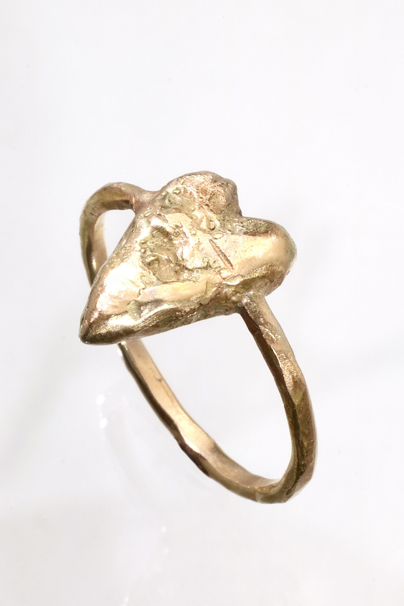 10K Interlocking Heart Love Symbol Bond Ring Size 4.75 Yellow Gold - Etsy