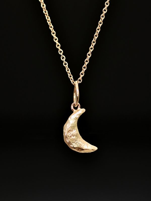 Gold Little Crescent Moon Necklace