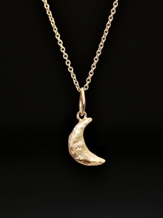 Gold Little Crescent Moon Necklace