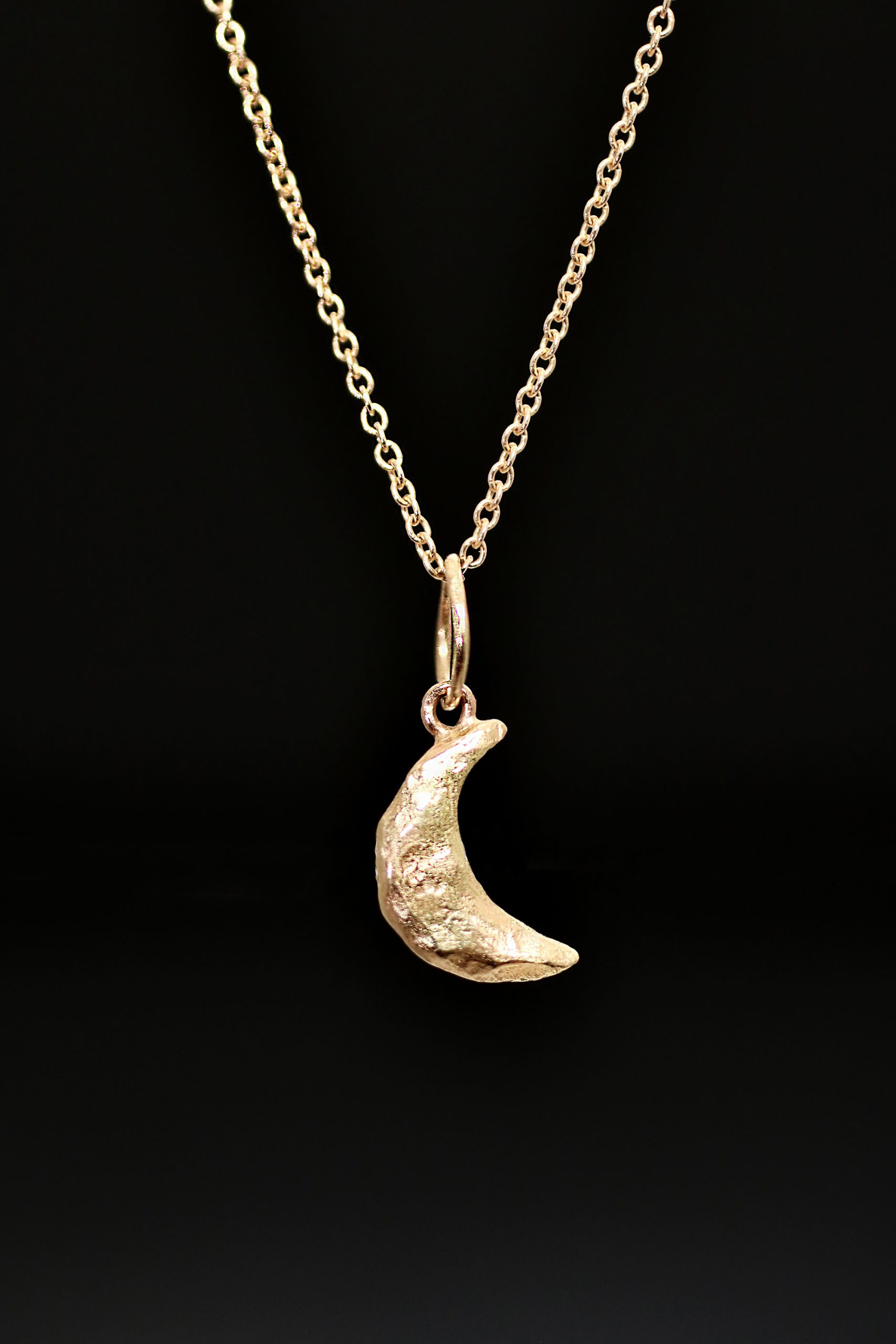 Diamond Moon Necklace - Zoe Lev Jewelry