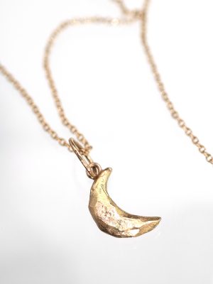 Gold Little Crescent Moon Necklace